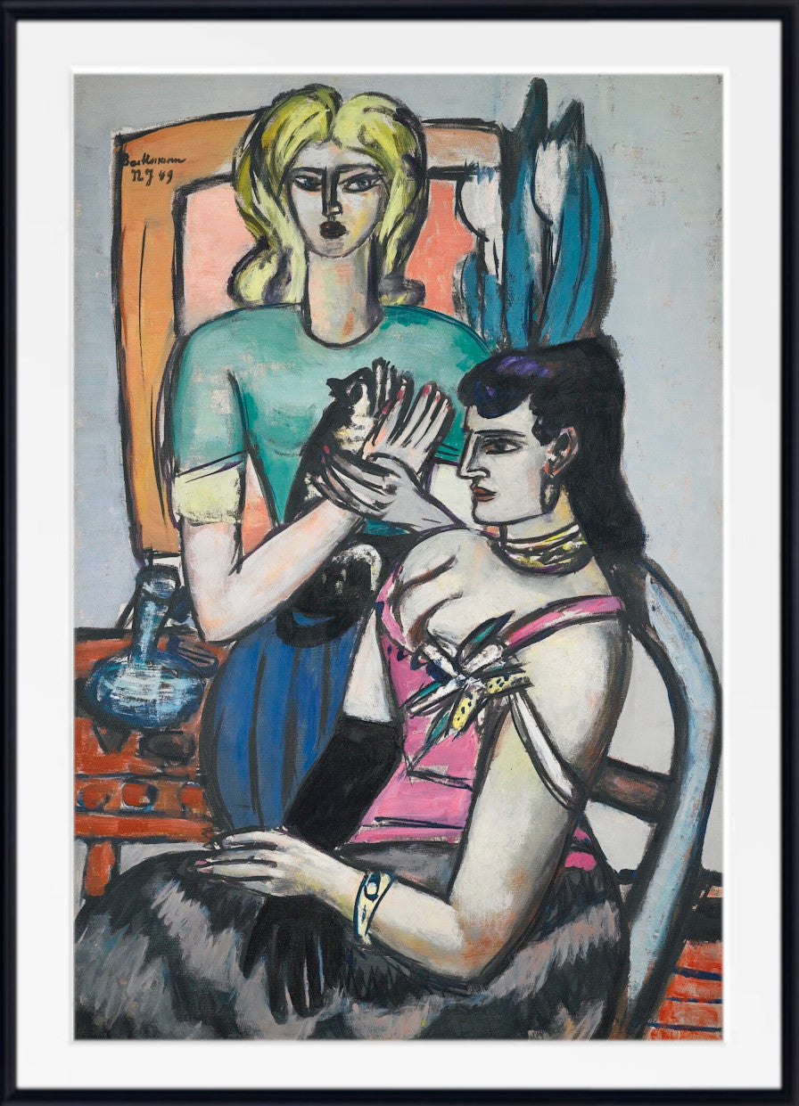 Max Beckmann, Before The Ball, Two Women with a Cat - New Objectivity