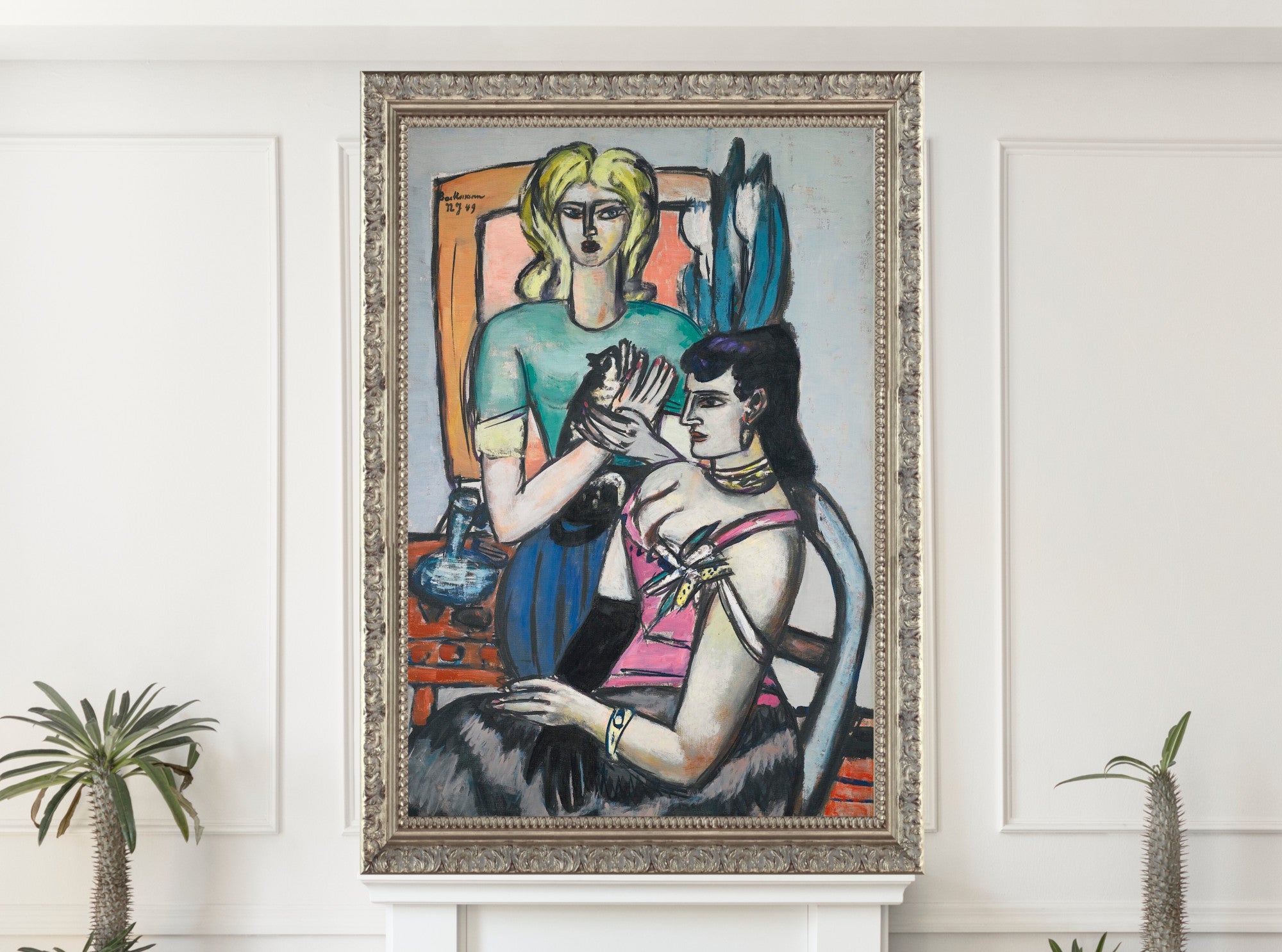 Max Beckmann, Before The Ball, Two Women with a Cat - New Objectivity