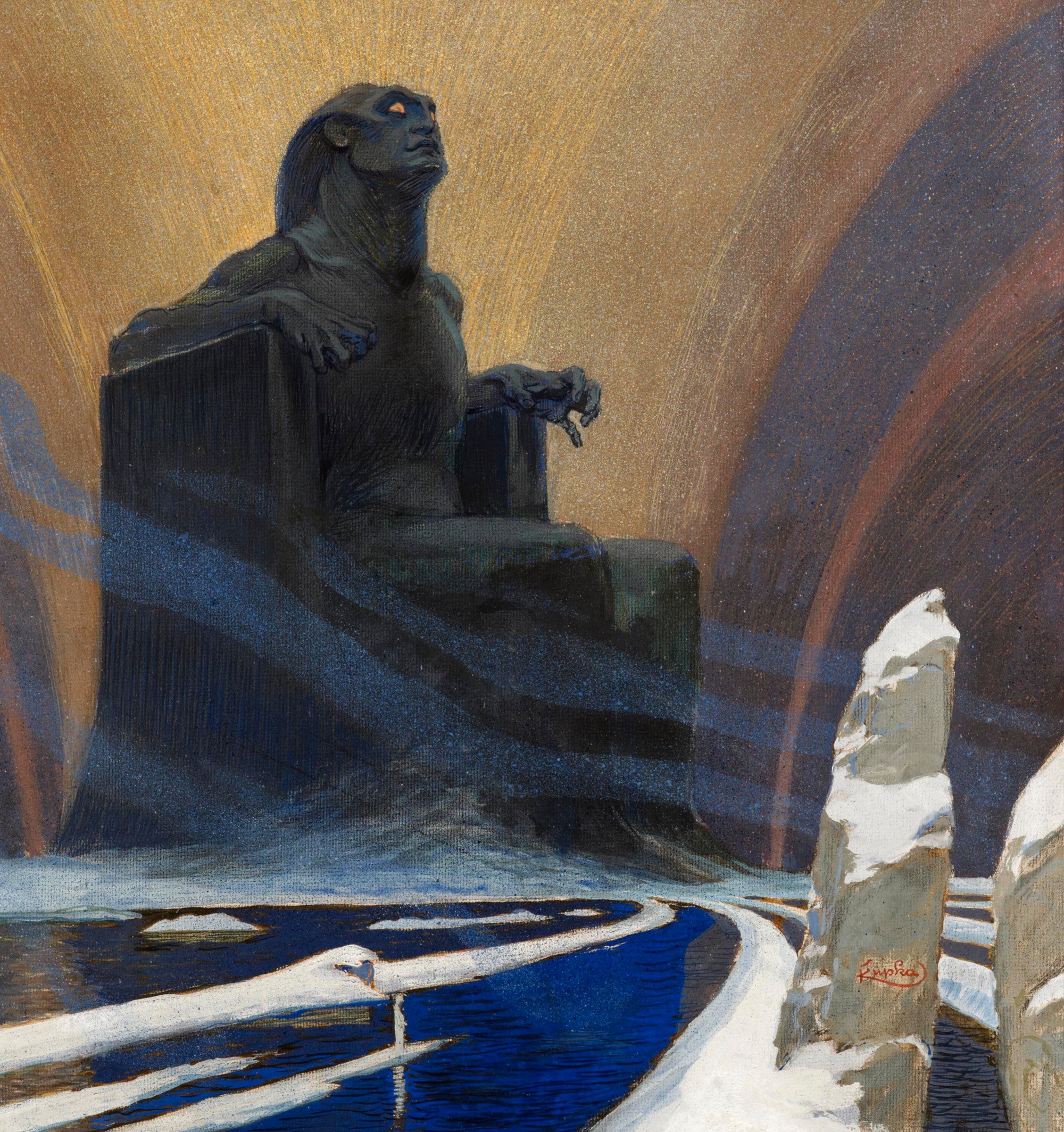 Frantisek Kupka Fine Art Print, Black Idol, Defiance