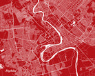 Baghdad City Street Map Print Custom Map Poster - OnTrendAndFab