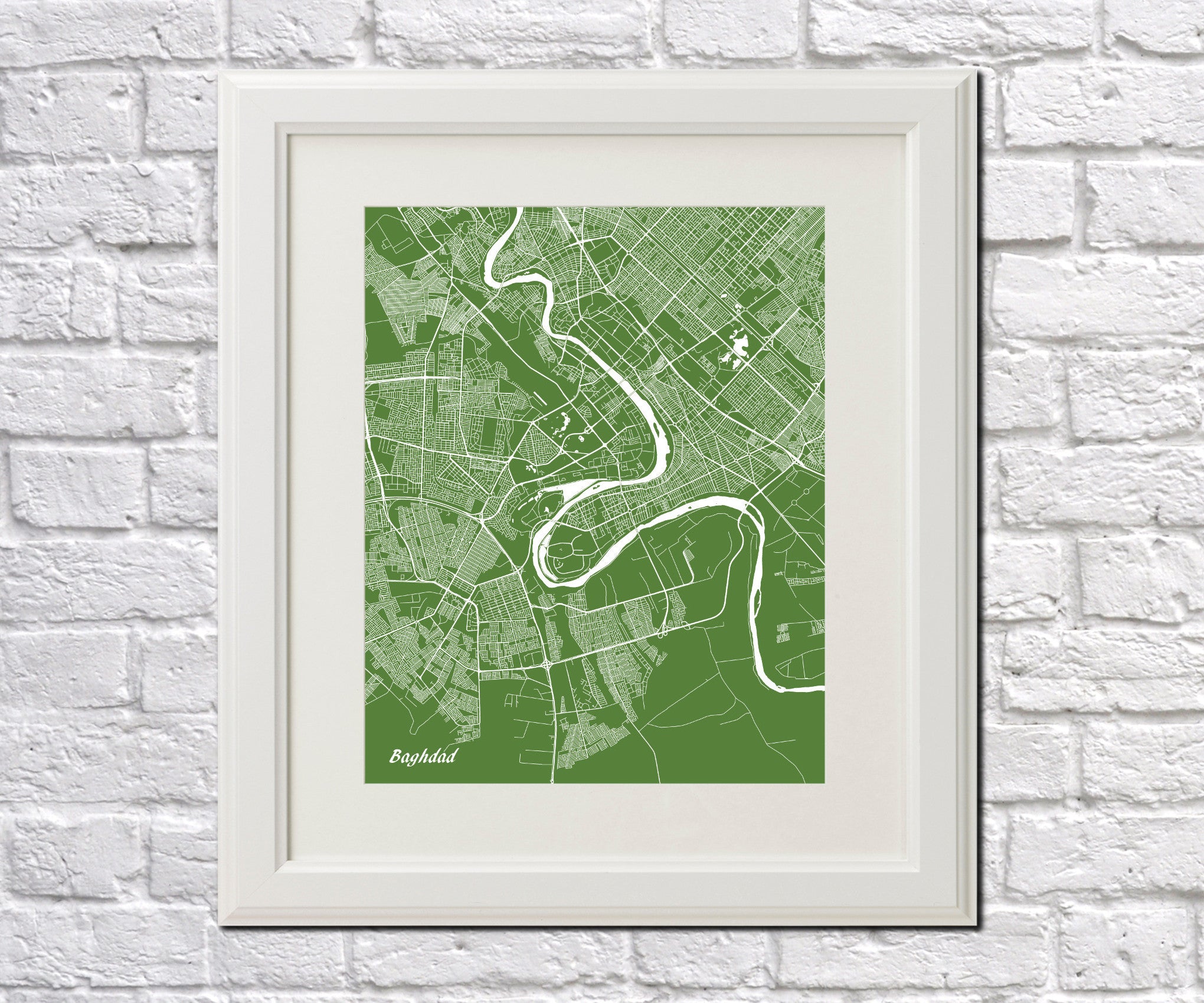 Baghdad City Street Map Print Custom Map Poster - OnTrendAndFab