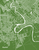 Baghdad City Street Map Print Custom Map Poster - OnTrendAndFab