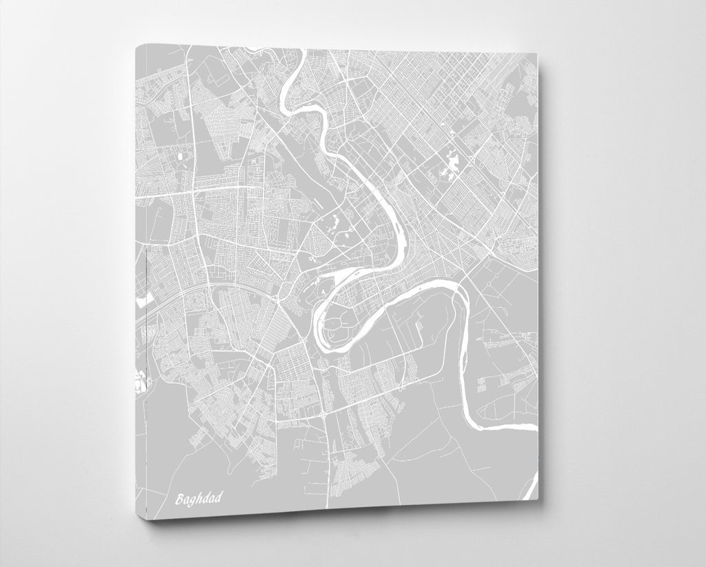Baghdad City Street Map Print Custom Map Poster - OnTrendAndFab