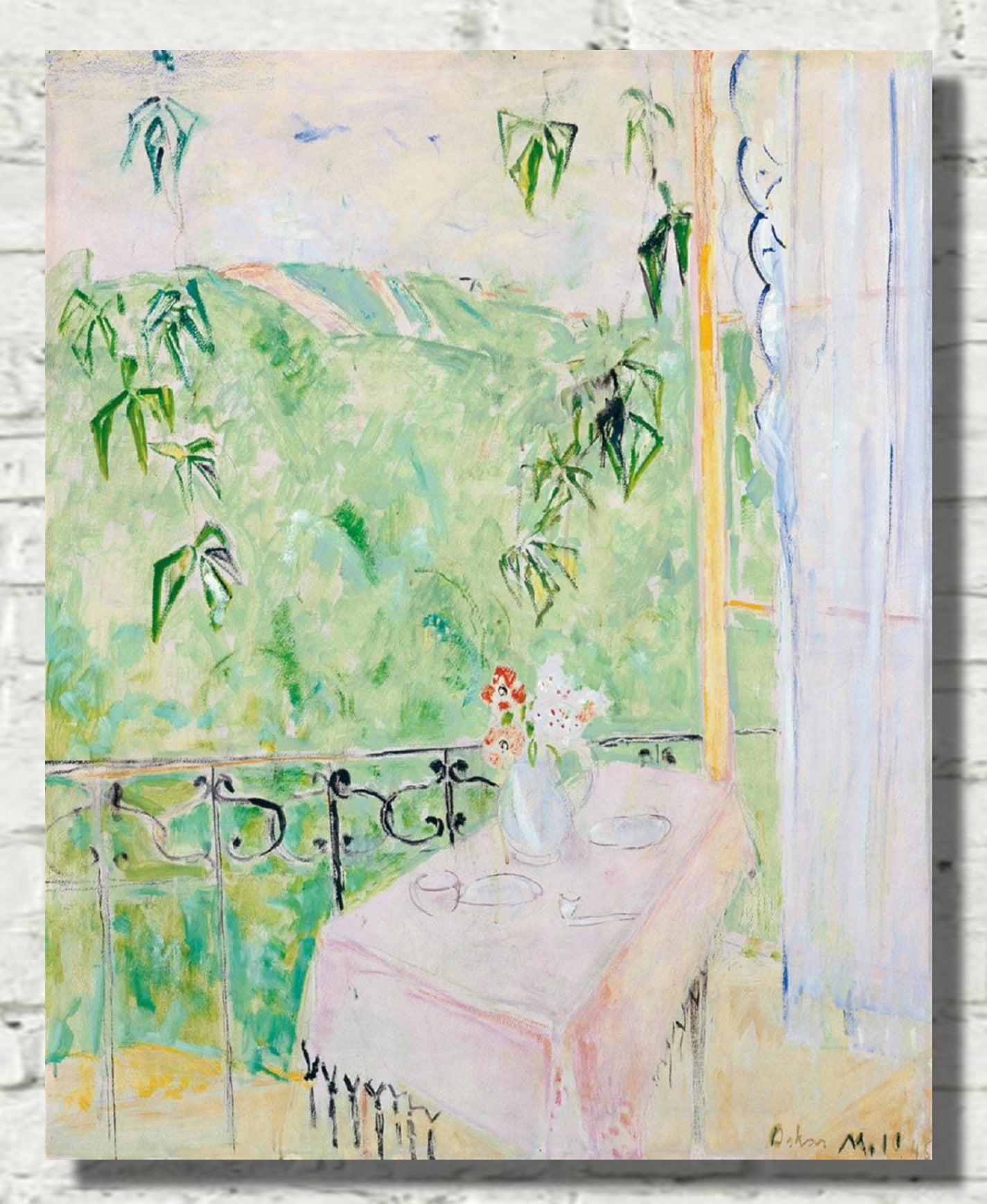 Balcony with view, Oskar Moll