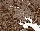Baltimore City Street Map Print Feature Wall Art Poster