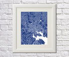 Baltimore City Street Map Print Feature Wall Art Poster
