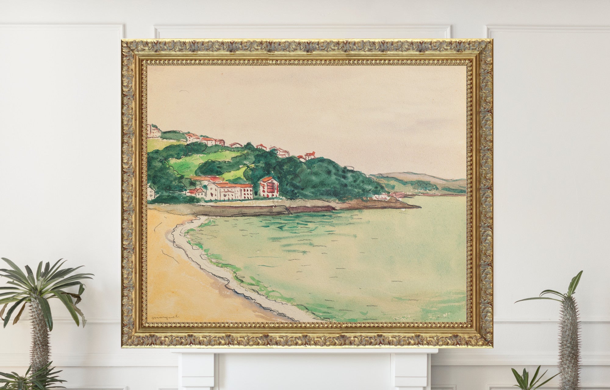 Basque coast landscape, Albert Marquet, Coastal Scene