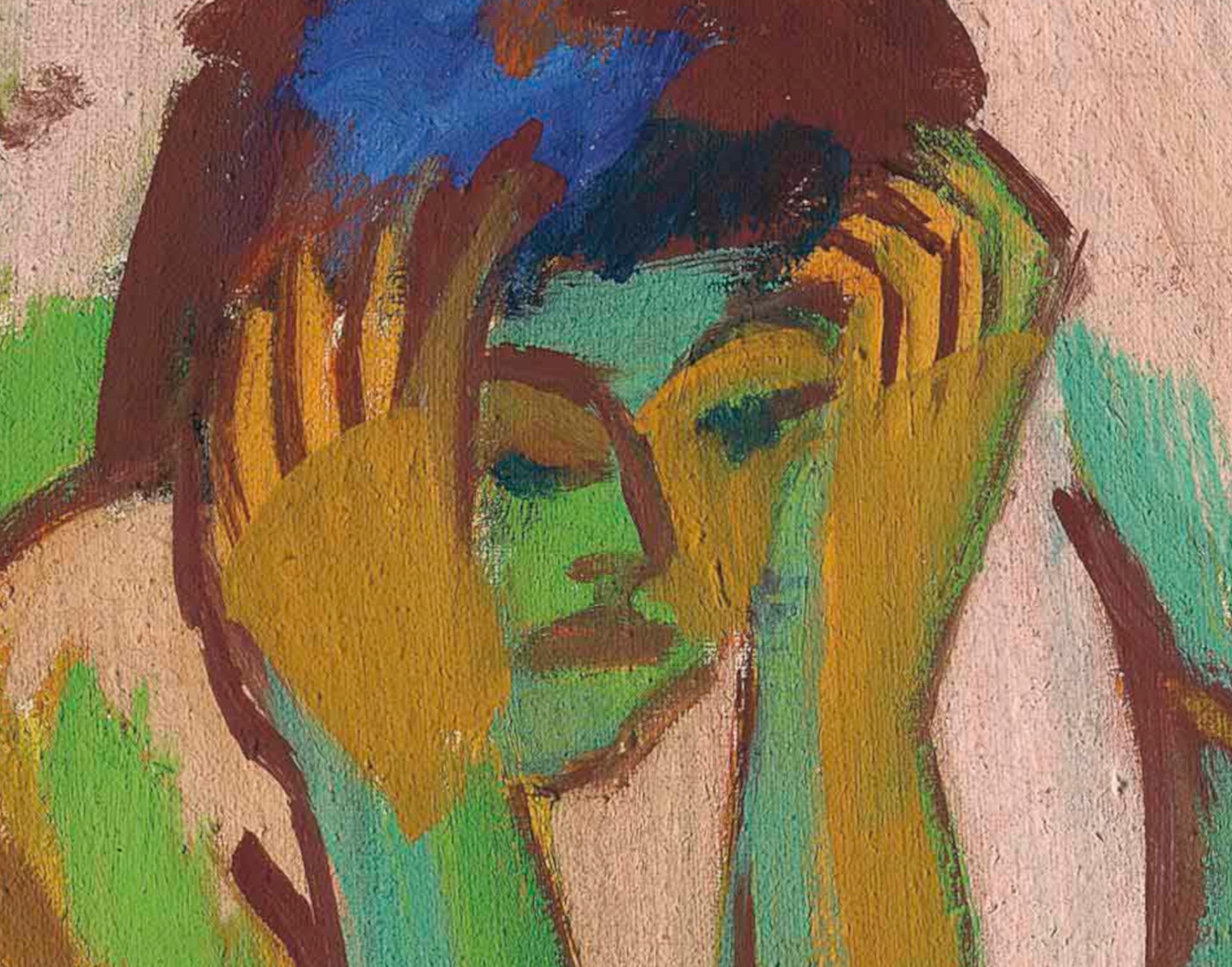 Ernst Ludwig Kirchner Expressionism Fine Art Print, Bathers in the Meadow