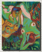 Ernst Ludwig Kirchner Expressionism Fine Art Print, Bathers in the Meadow