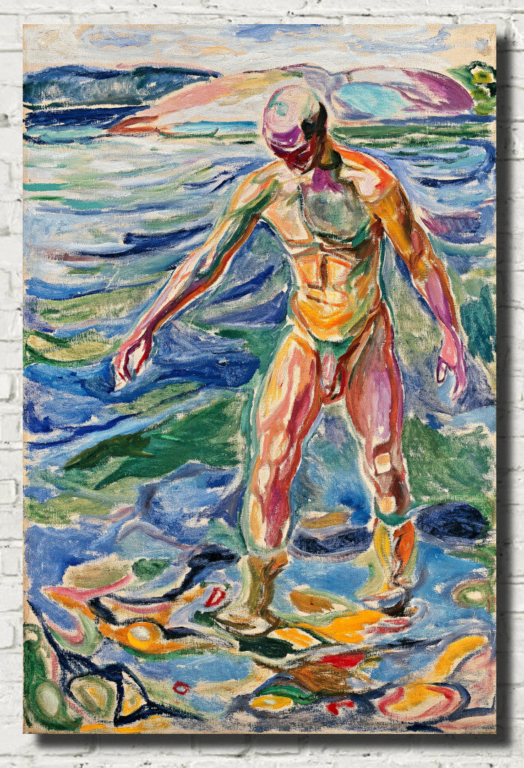 Edvard Munch Fine Art Print, Bathing Man
