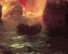 Ivan Aivazovsky Fine Art Print, Battle of Çesme at Night