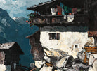 Bauernhof im Hochgebirge, Oskar Mulley Fine Art Print