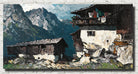 Bauernhof im Hochgebirge, Oskar Mulley Fine Art Print