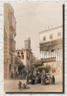 Bazaar of the coppersmiths Cairo, David Roberts Fine Art Print