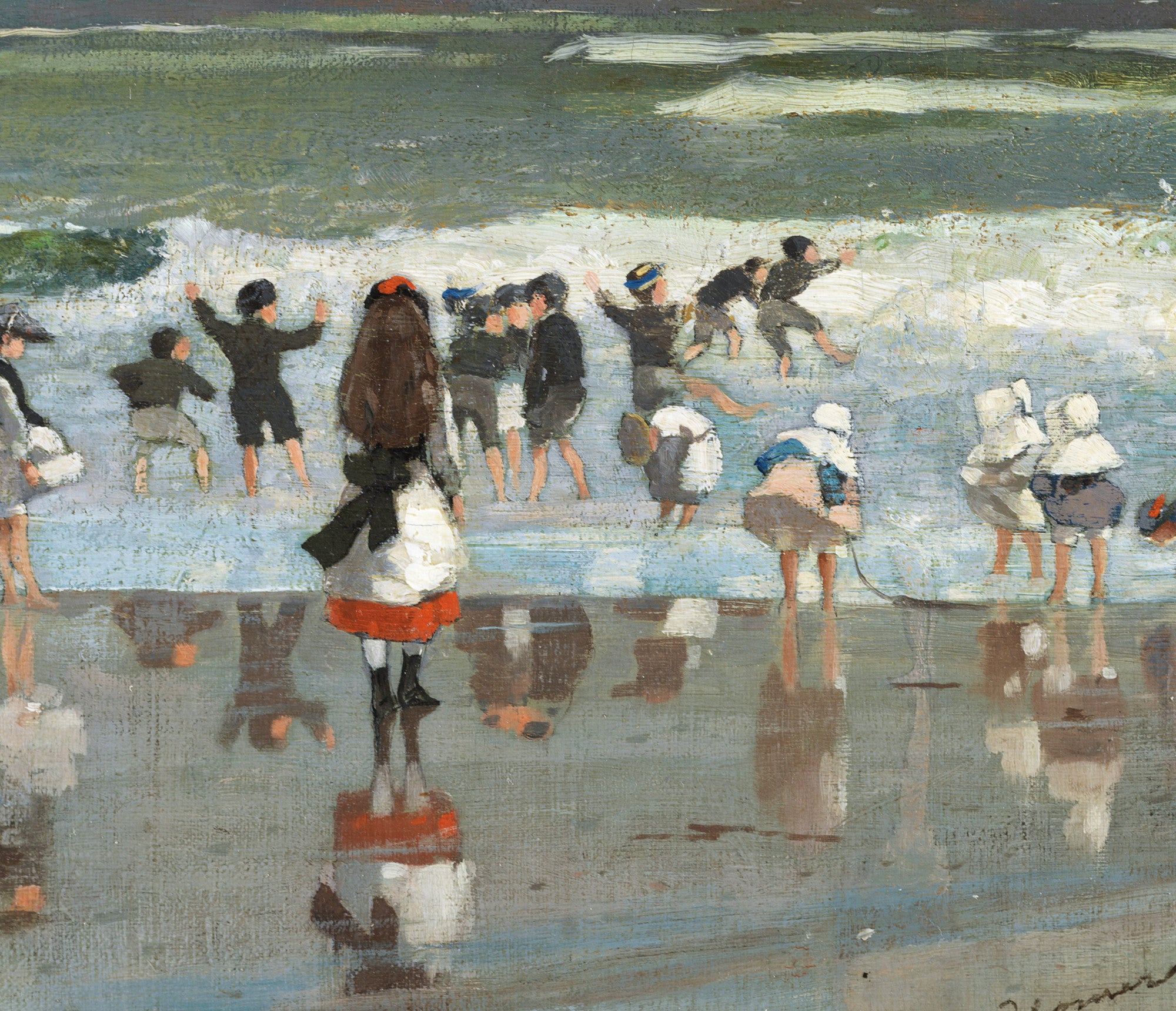 Winslow Homer Fine Art Print : Beach Scene