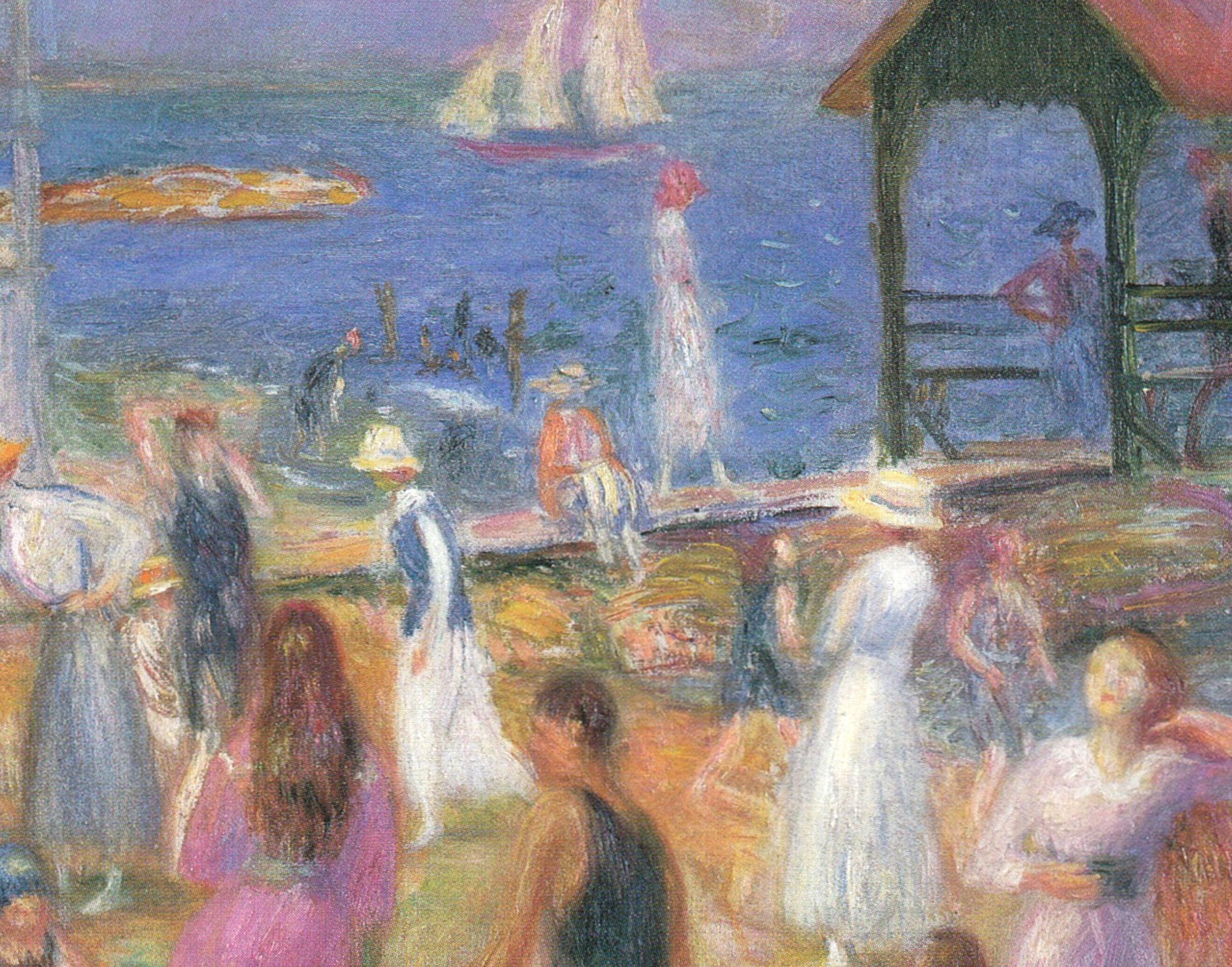 Beach Scene, New London, William Glackens Fine Art Print