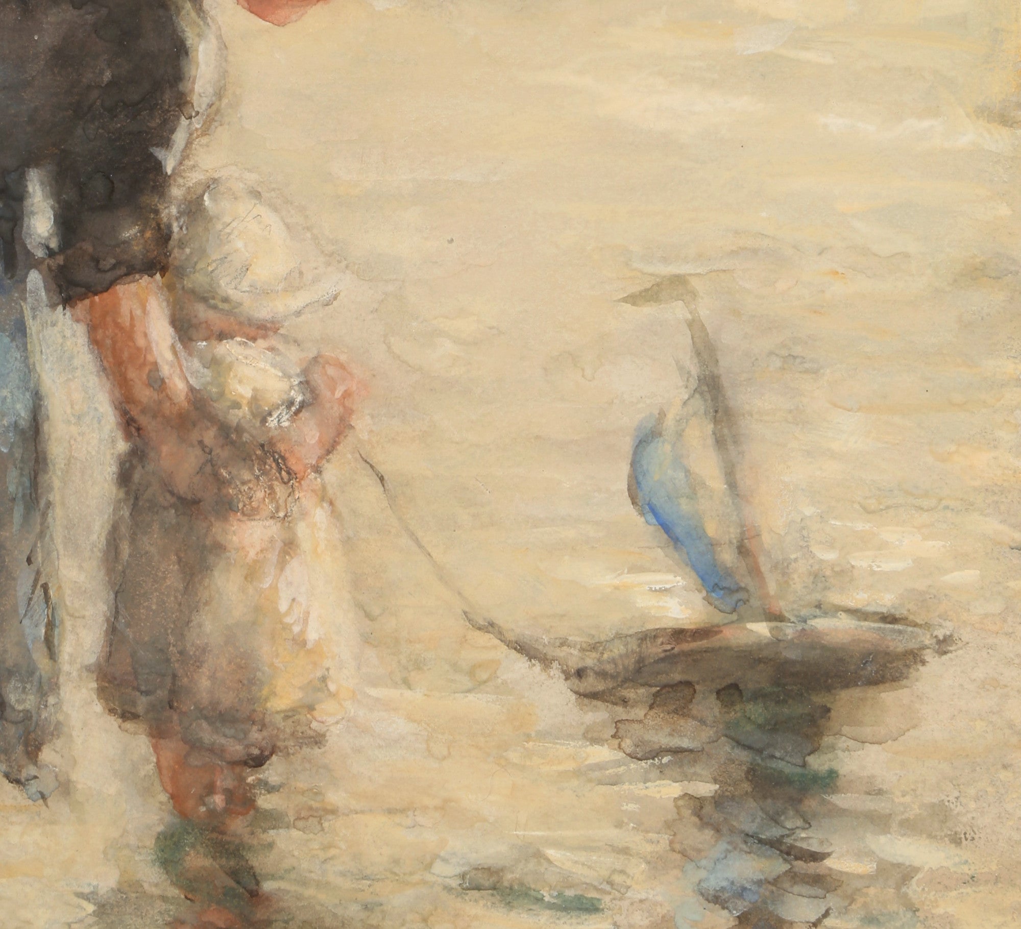 Robert Gemmell Hutchison Fine Art Print, Becalmed at Volendam