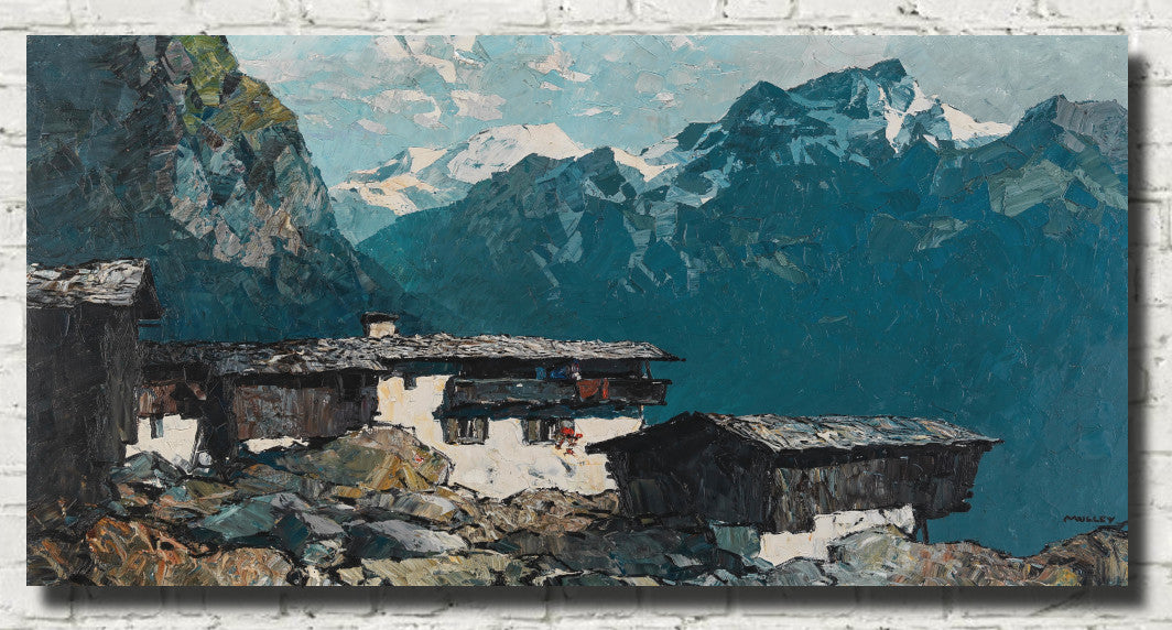 Mountain Farmhouse, Oskar Mulley Fine Art Print