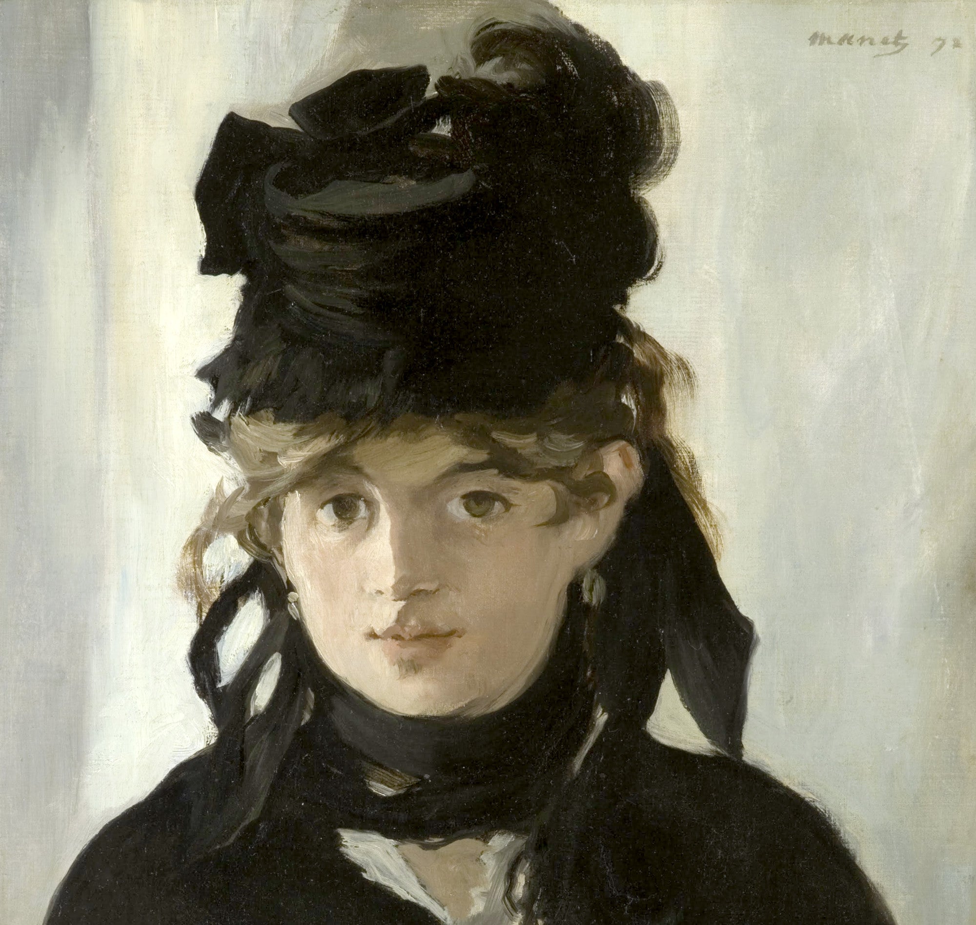 Berthe Morisot, French Fine Art Print : Berthe Morisot With a Bouquet of Violets