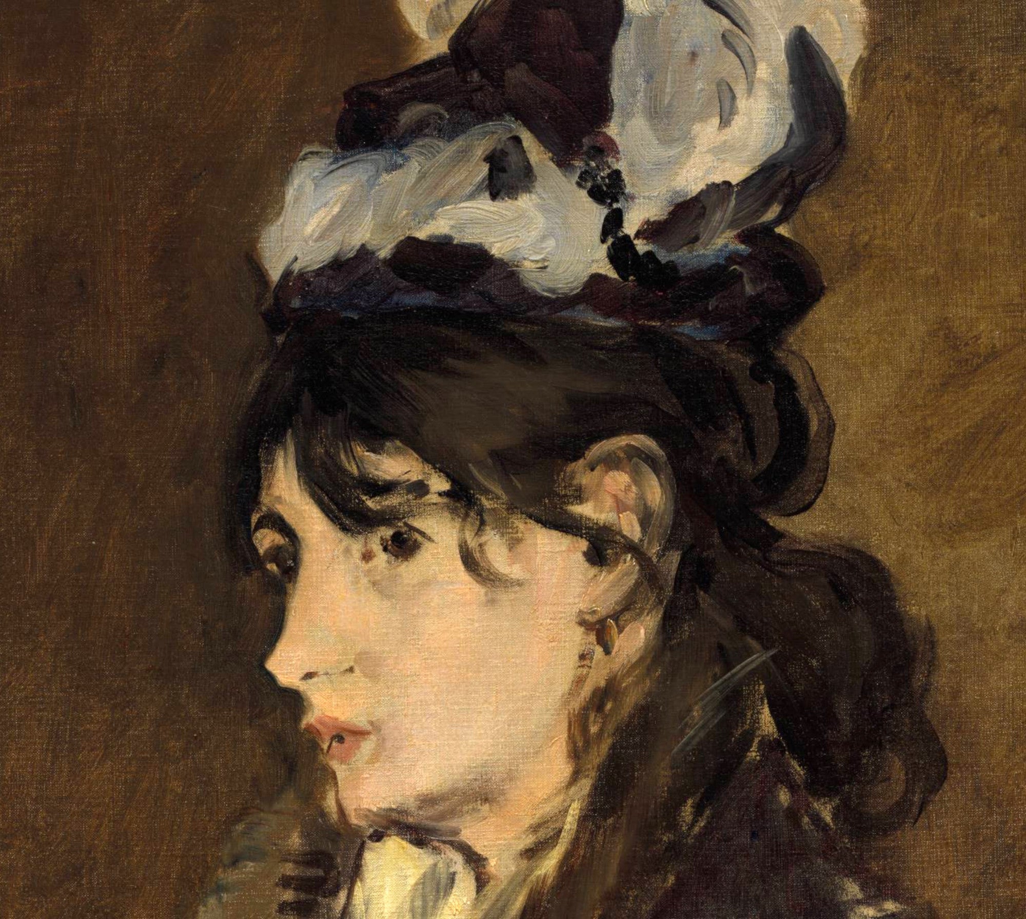 Édouard Manet, French Impressionist Fine Art Print : Berthe Morisot with Muff
