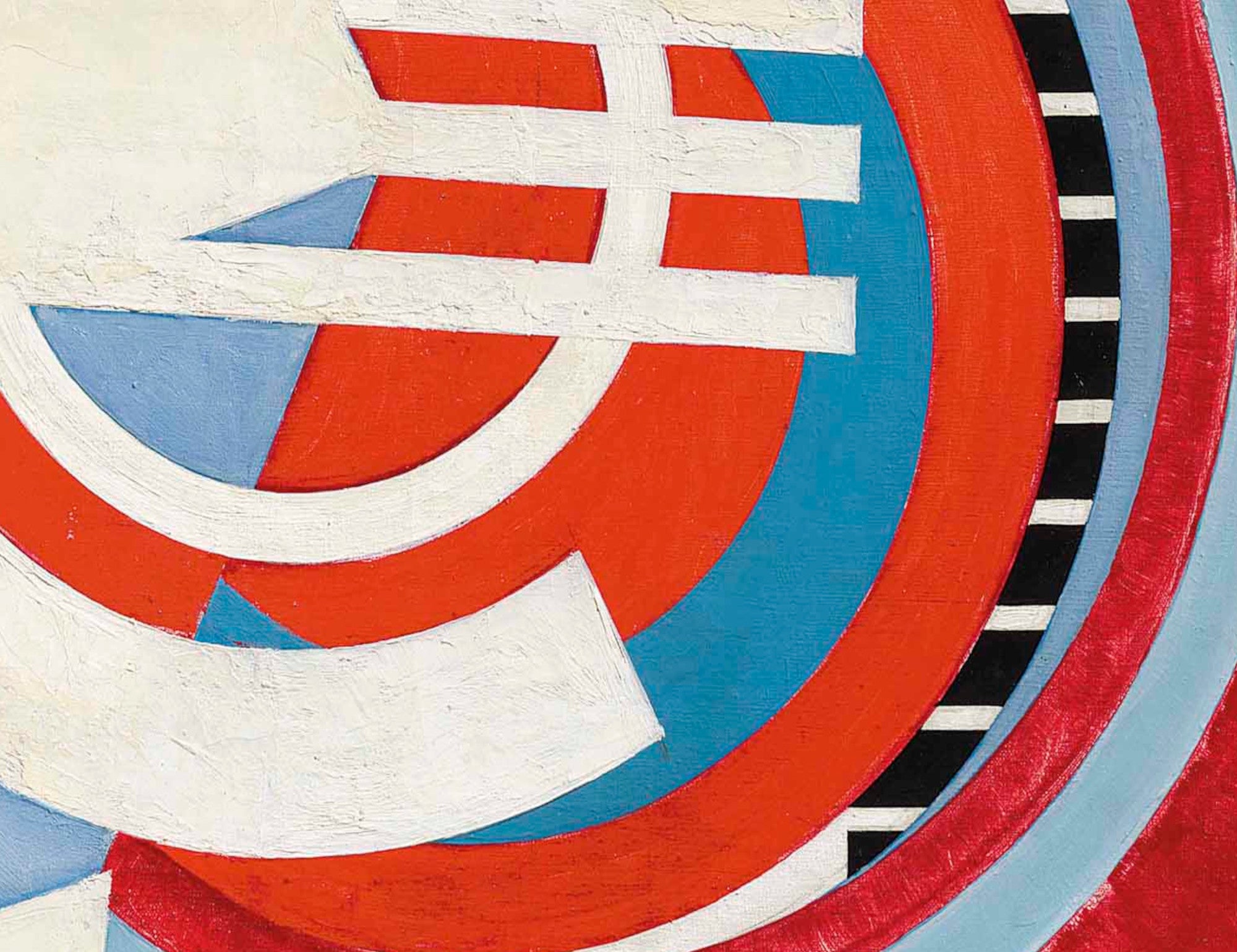 Frantisek Kupka Fine Art Print, Blanc sur bleu et rouge