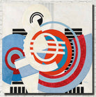 Frantisek Kupka Fine Art Print, Blanc sur bleu et rouge