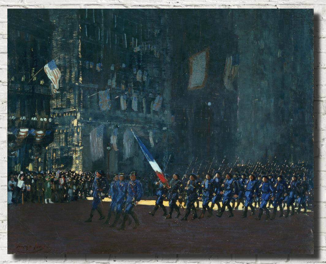 Blue Devils on Fifth Avenue, George Luks Fine Art Print