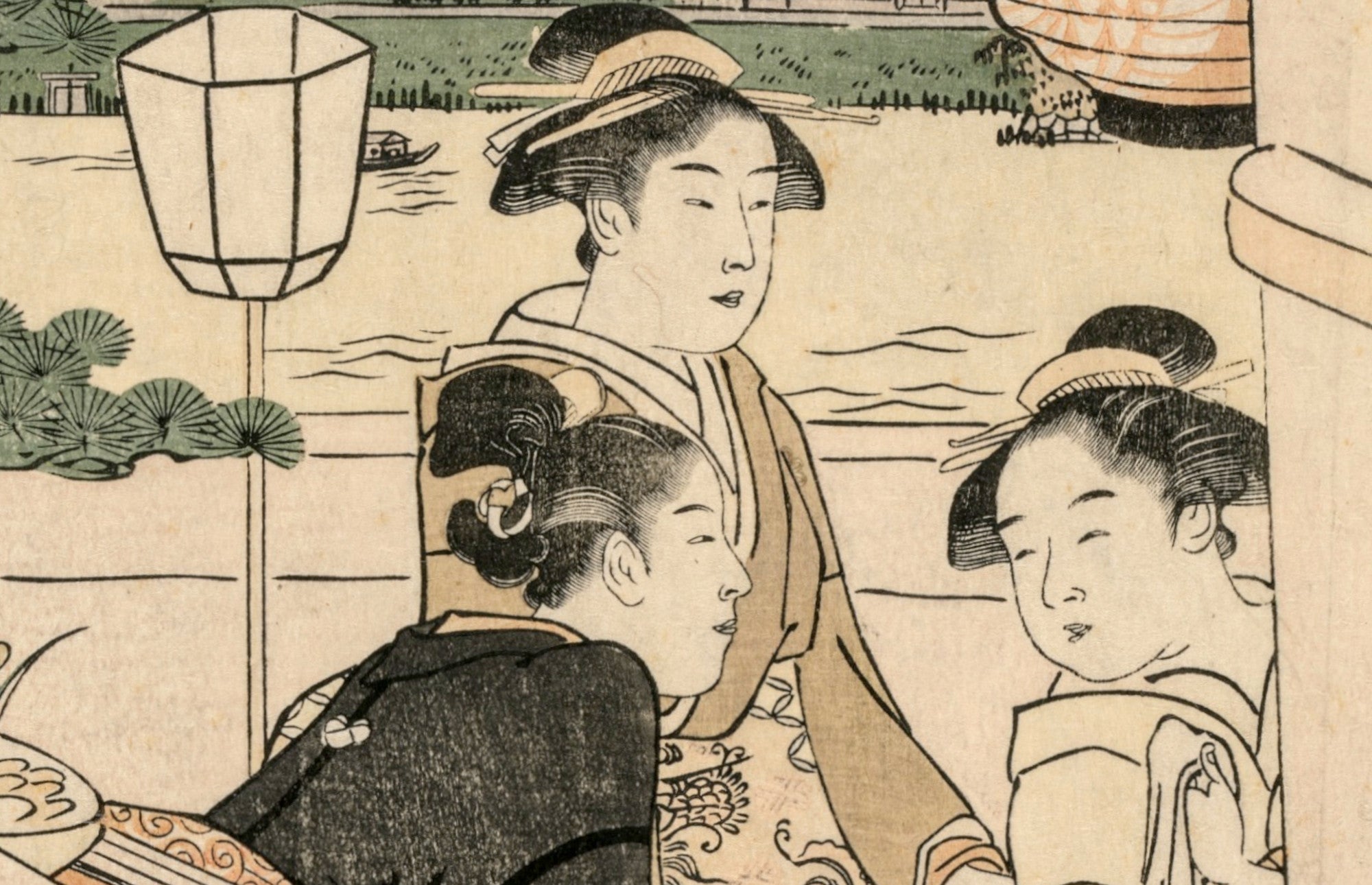 Torii Kiyonaga, Japanese Fine Art Print, Boating Party on the Sumida River