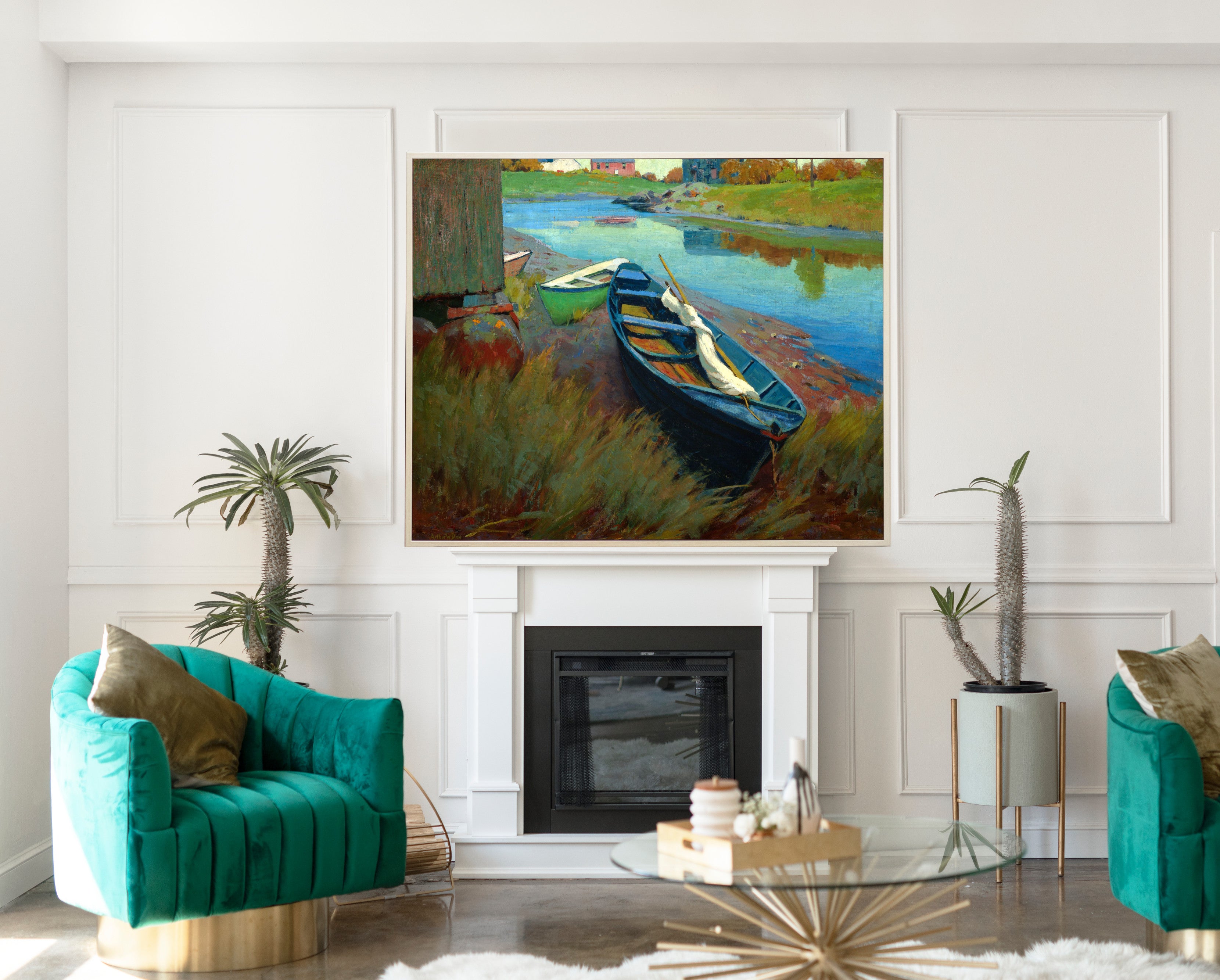 Boats at Rest, Arthur Wesley Dow Fine Art Print