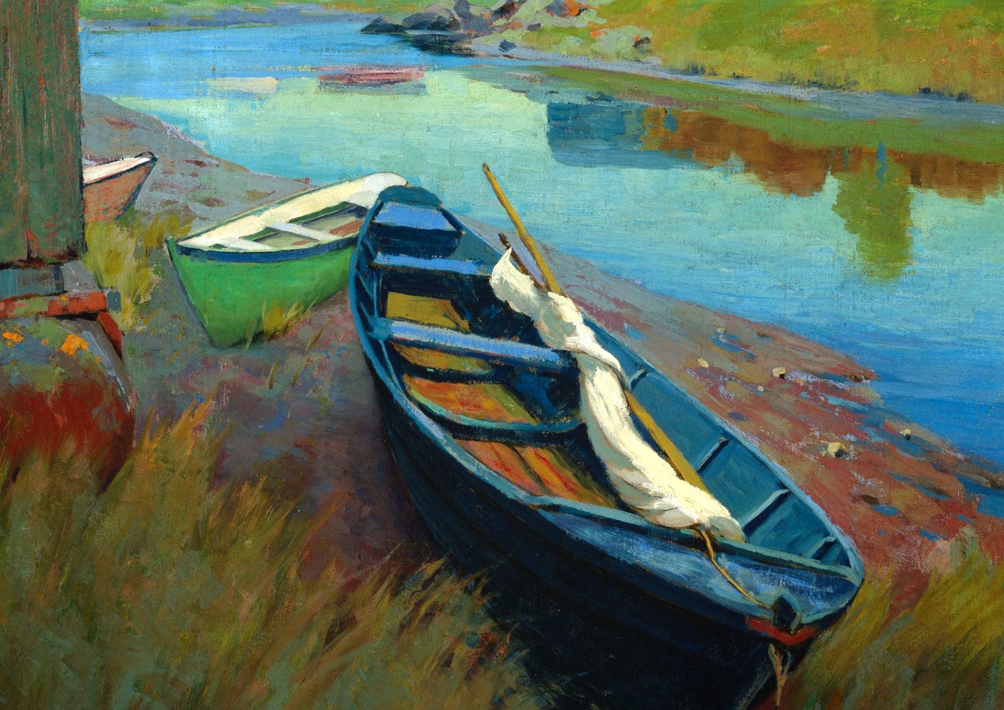 Boats at Rest, Arthur Wesley Dow Fine Art Print