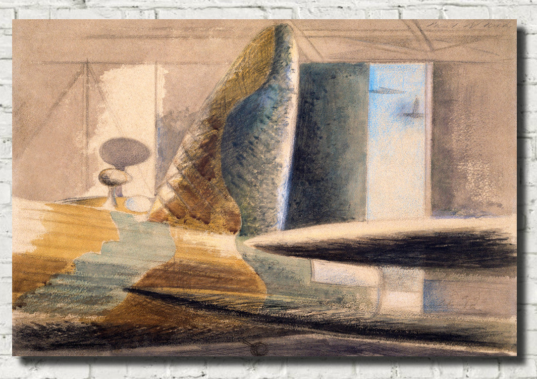 Paul Nash Fine Art Print, Bomber Lair–Egg and Fin