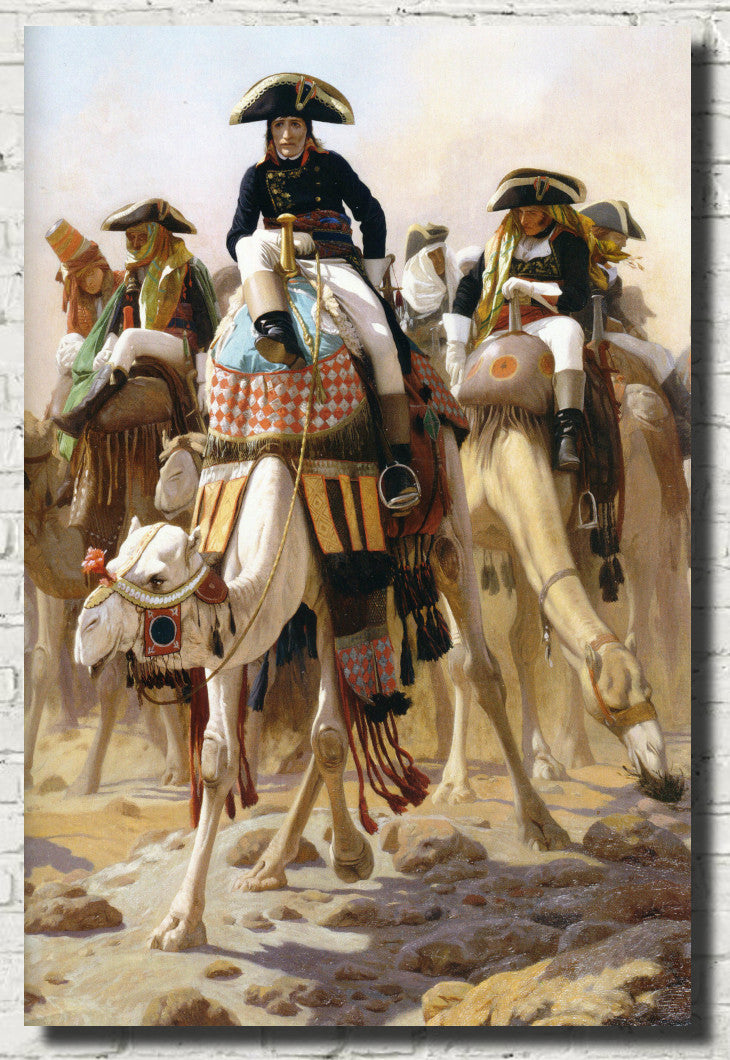 Jean-Léon Gérôme Fine Art Print : Bonaparte and his Staff in Egypt