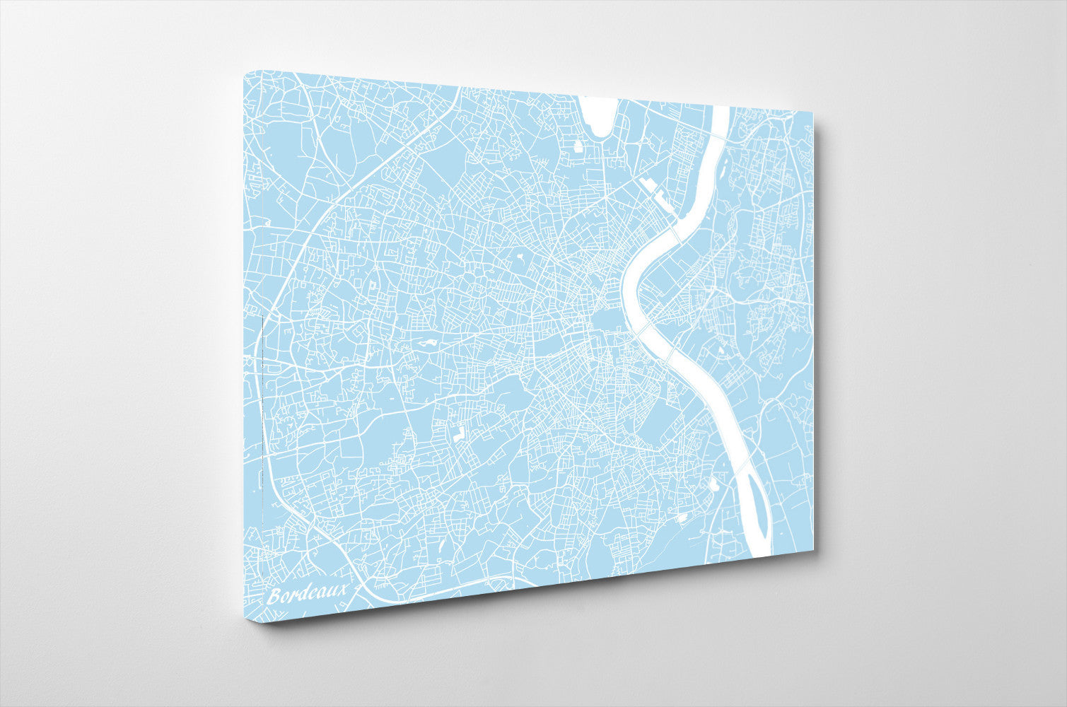 Bordeaux City Street Map Print Feature Wall Art Poster