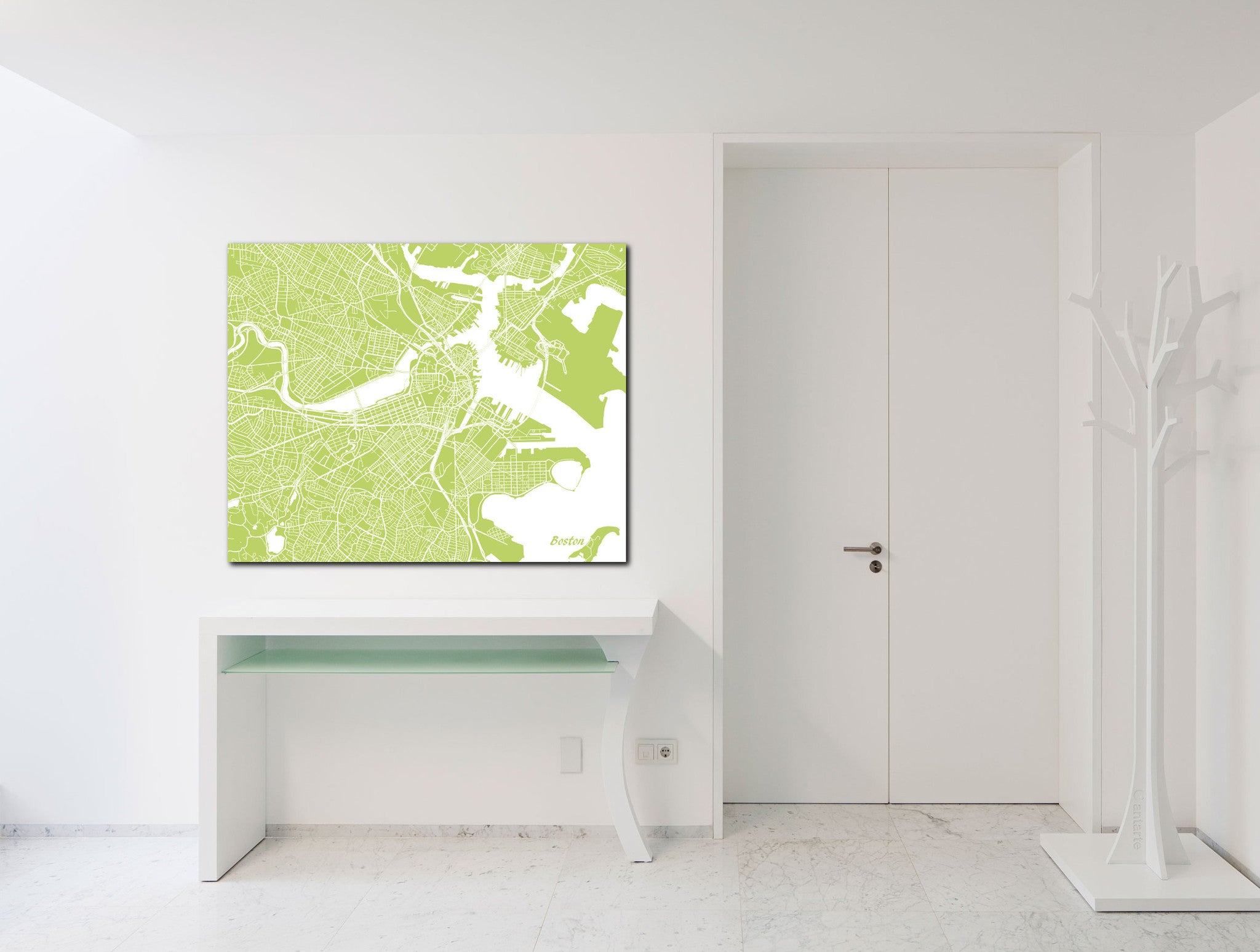 Boston City Street Map Print Modern Art Poster Home Decor - OnTrendAndFab