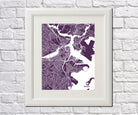 Boston City Street Map Print Modern Art Poster Home Decor - OnTrendAndFab