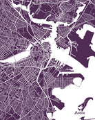 Boston City Street Map Print Modern Art Poster Home Decor - OnTrendAndFab