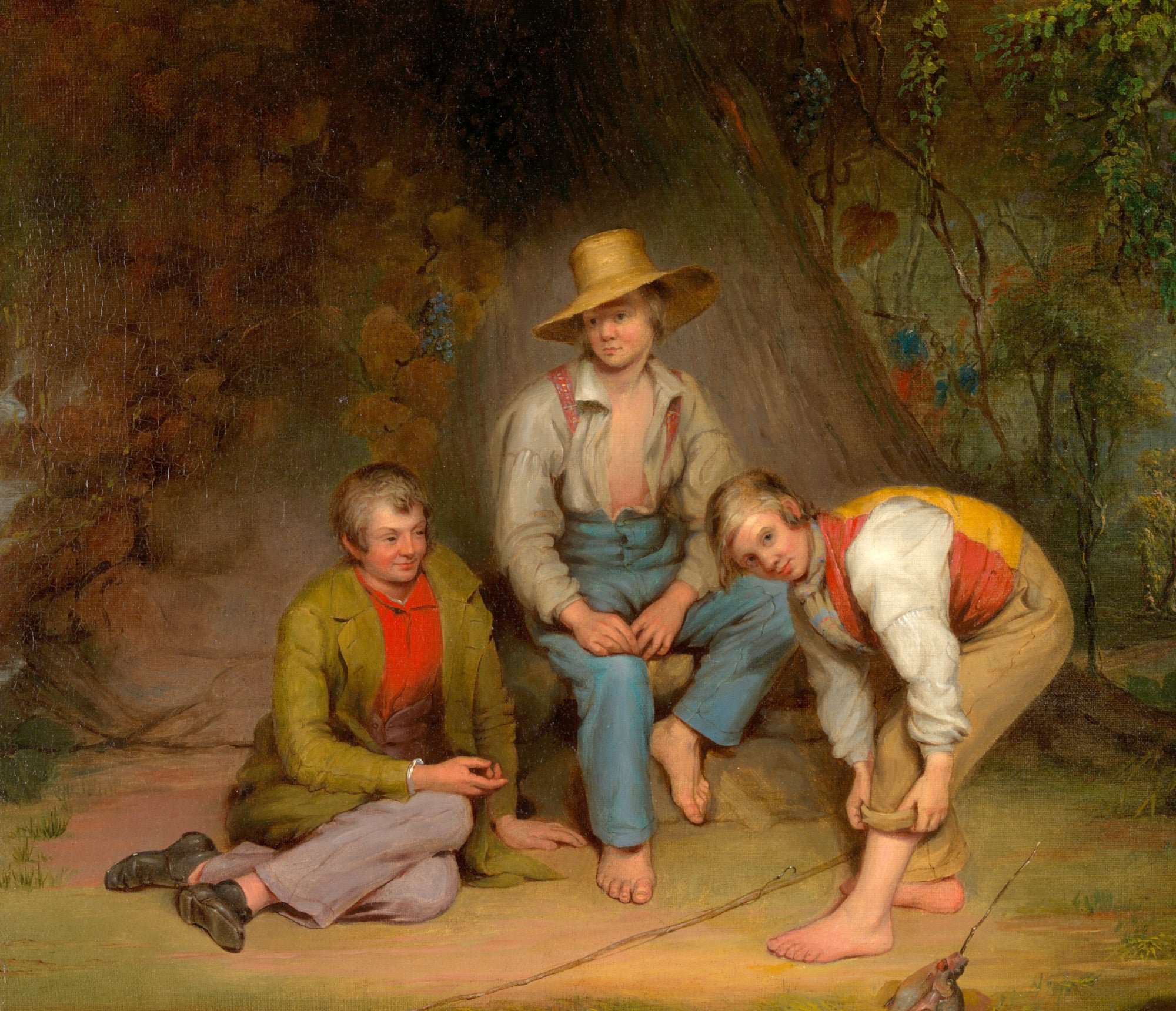 Thomas le Clear Fine Art Print, Boys Fishing