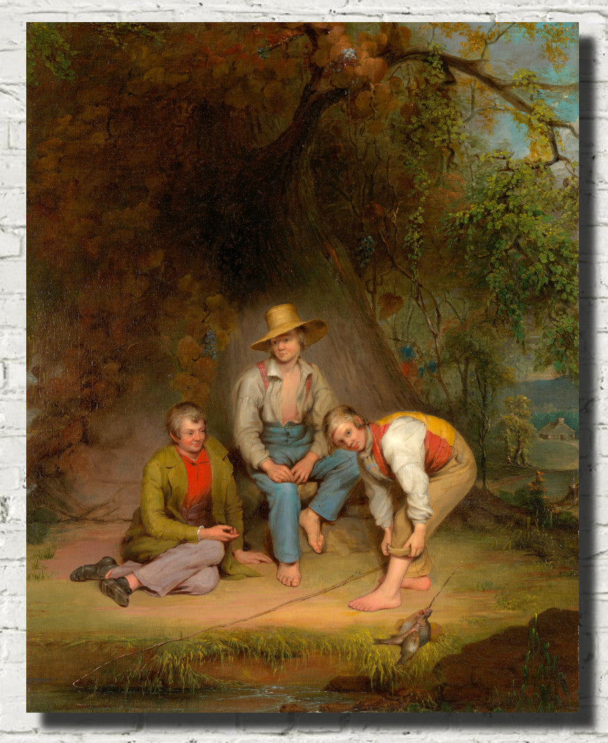 Thomas le Clear Fine Art Print, Boys Fishing