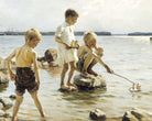 Albert Edelfelt Fine Art Print, Boys Playing on the Shore