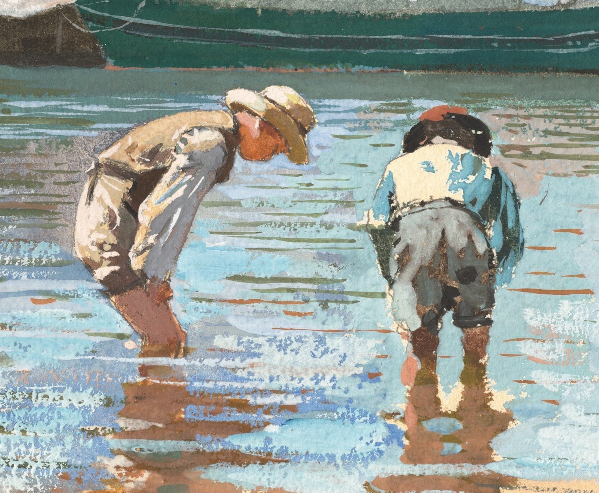 Winslow Homer Fine Art Print :  Boys Wading