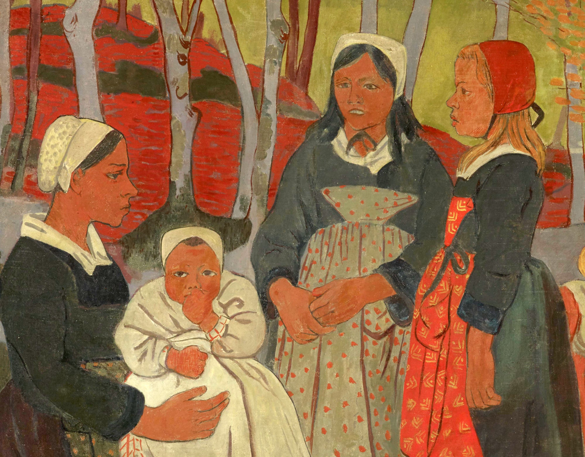 Paul Sérusier Abstract Fine Art Print, Bretons in the Forest of Huelgoat