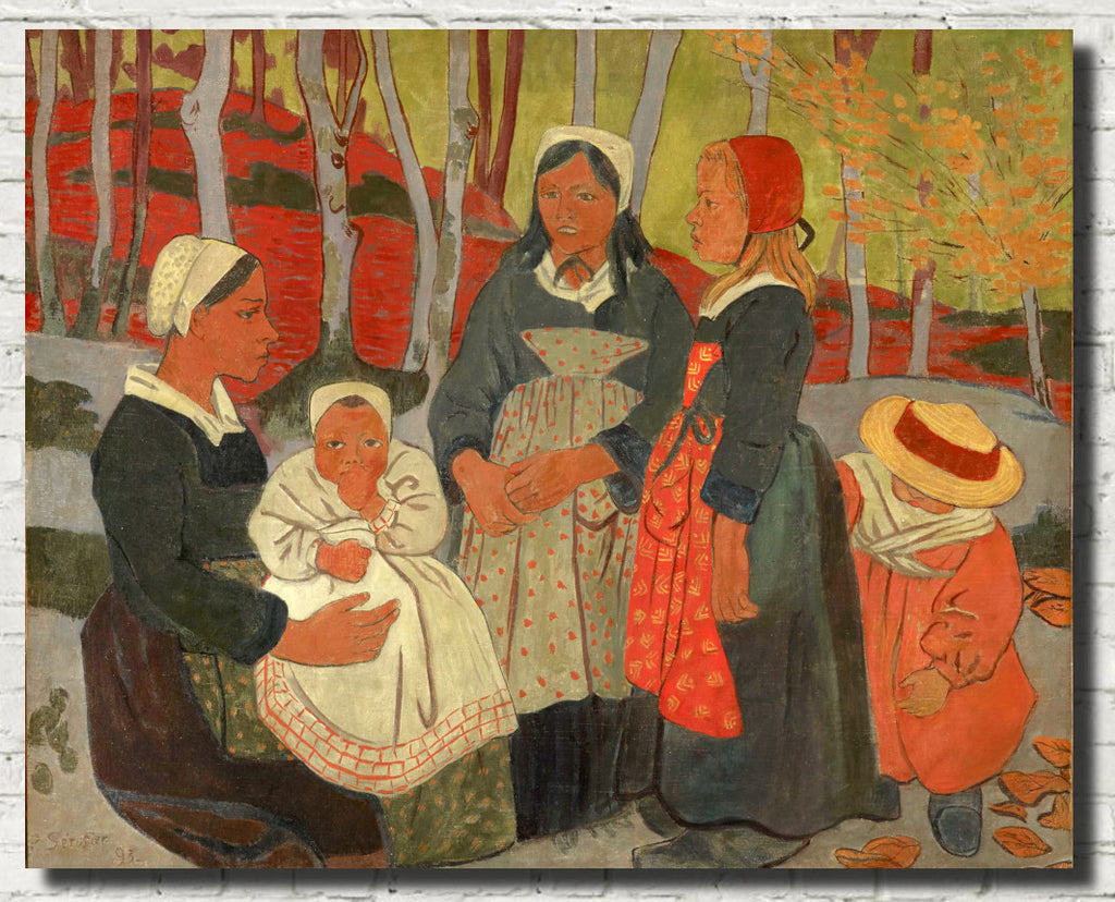 Paul Sérusier Abstract Fine Art Print, Bretons in the Forest of Huelgoat