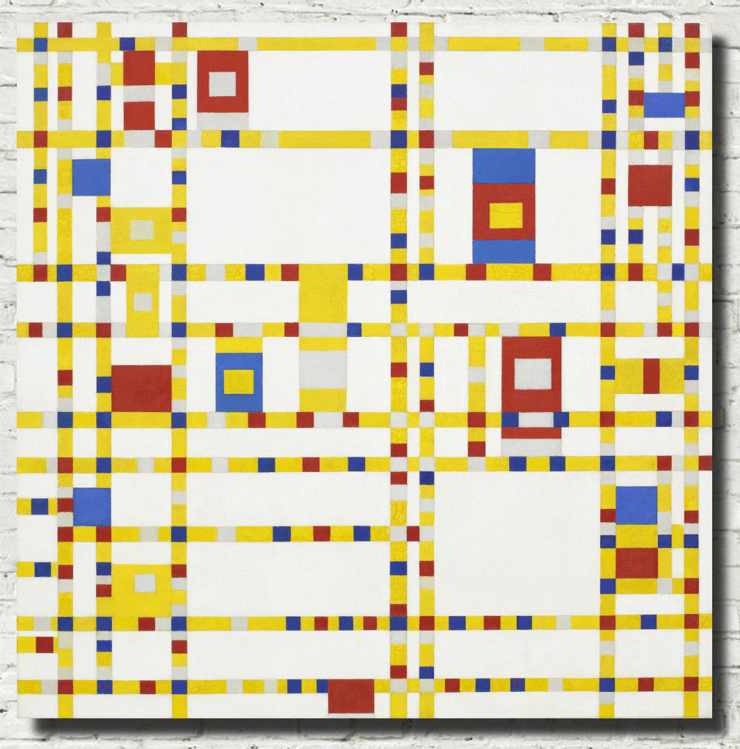 Piet Mondrian Abstract Fine Art Print, Broadway Boogie Woogie