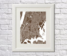 The Bronx New York City Street Map Print Feature Wall Art Poster