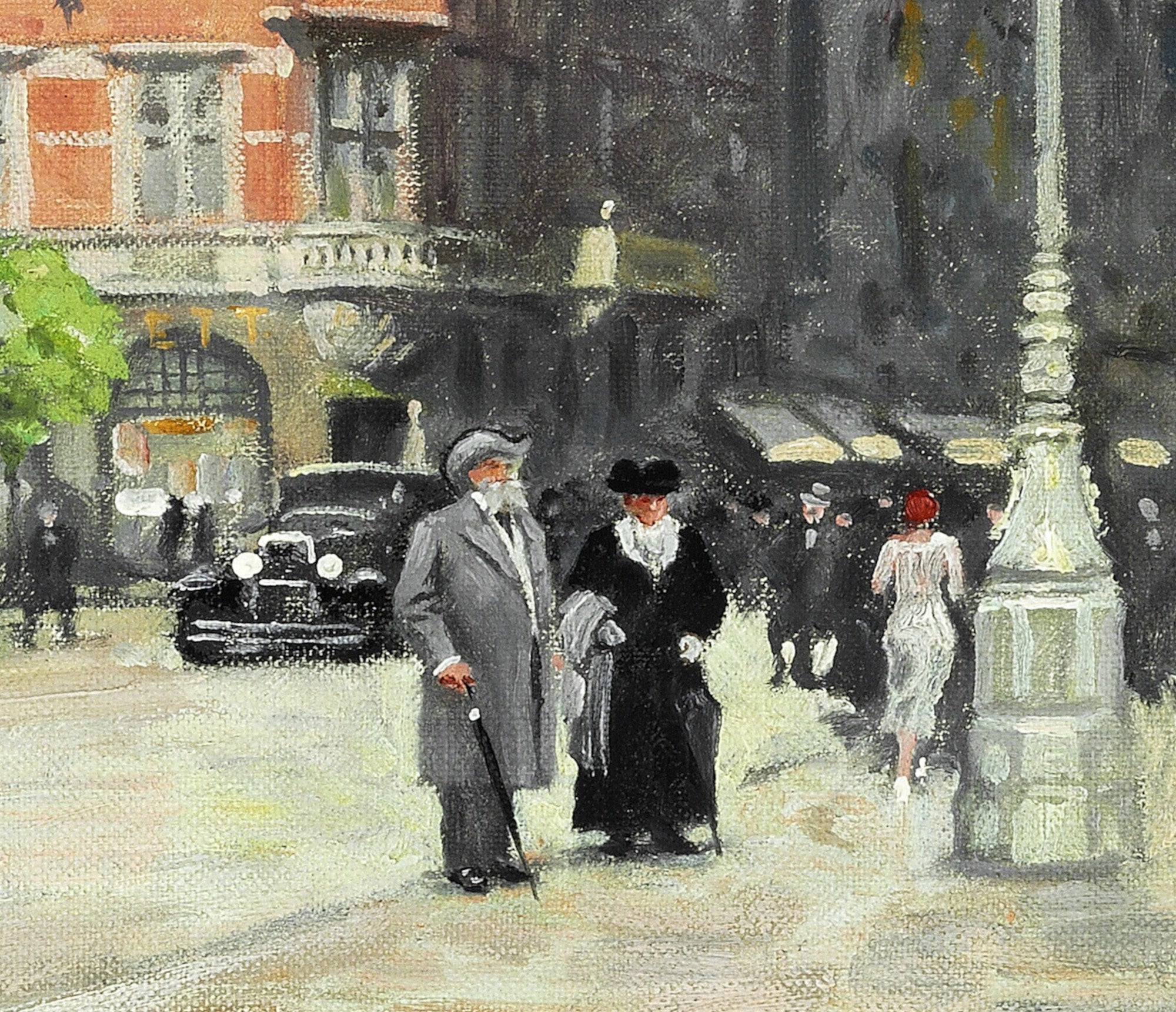 Paul Gustav Fischer Fine Art Print, Rådhuspladsen (the Town Hall Square) in Copenhagen