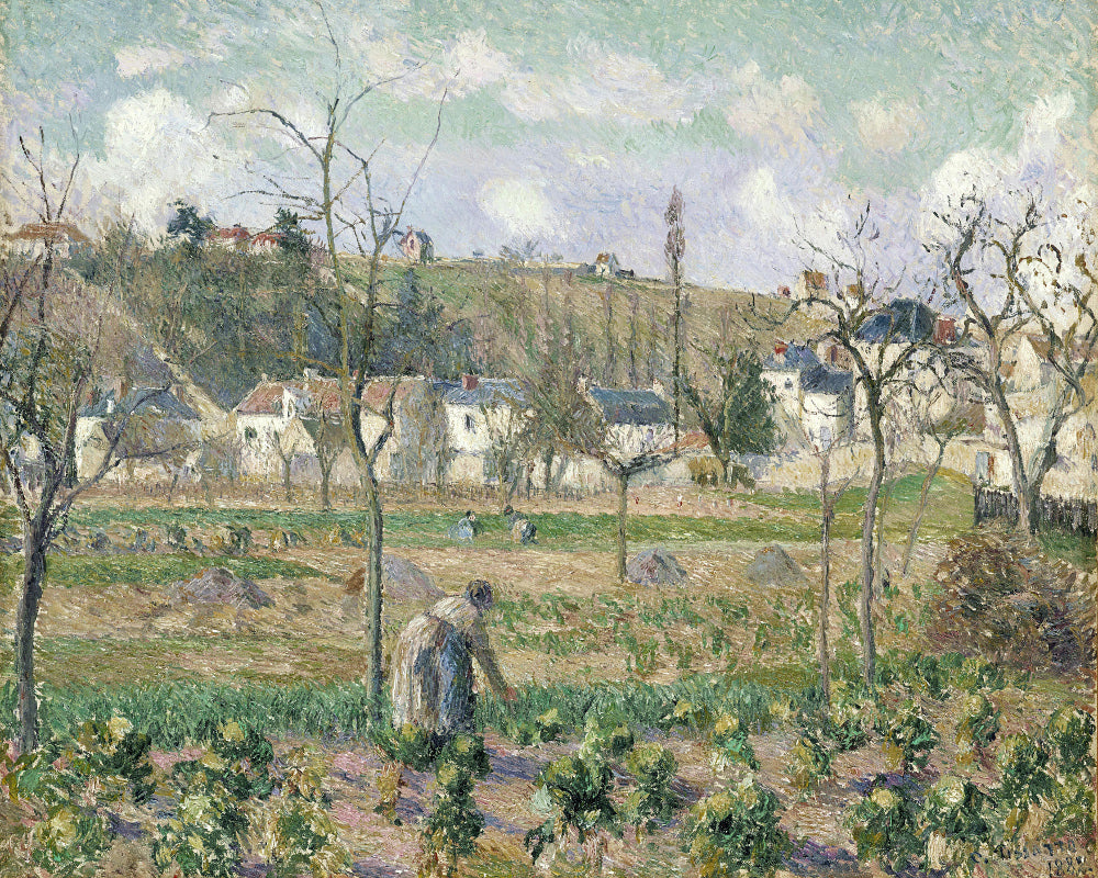 Camille Pissarro Fine Art Print Le Jardin de Maubuisson Impressionist Painting