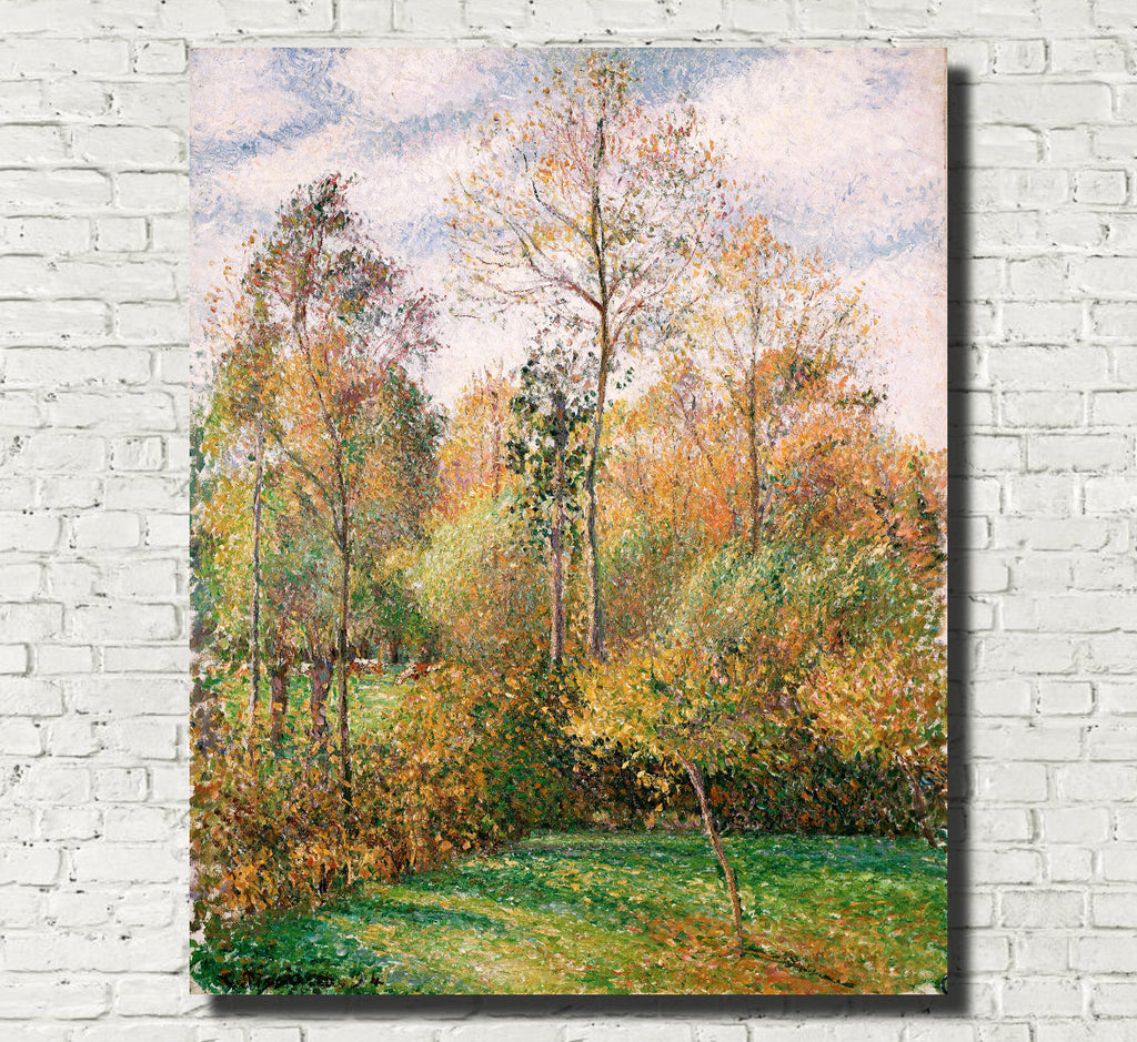 Camille Pissarro Fine Art Print Autumn, Poplars, Eragny Impressionist Painting