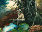 Winslow Homer Fine Art Print :  Campfire, Adirondacks