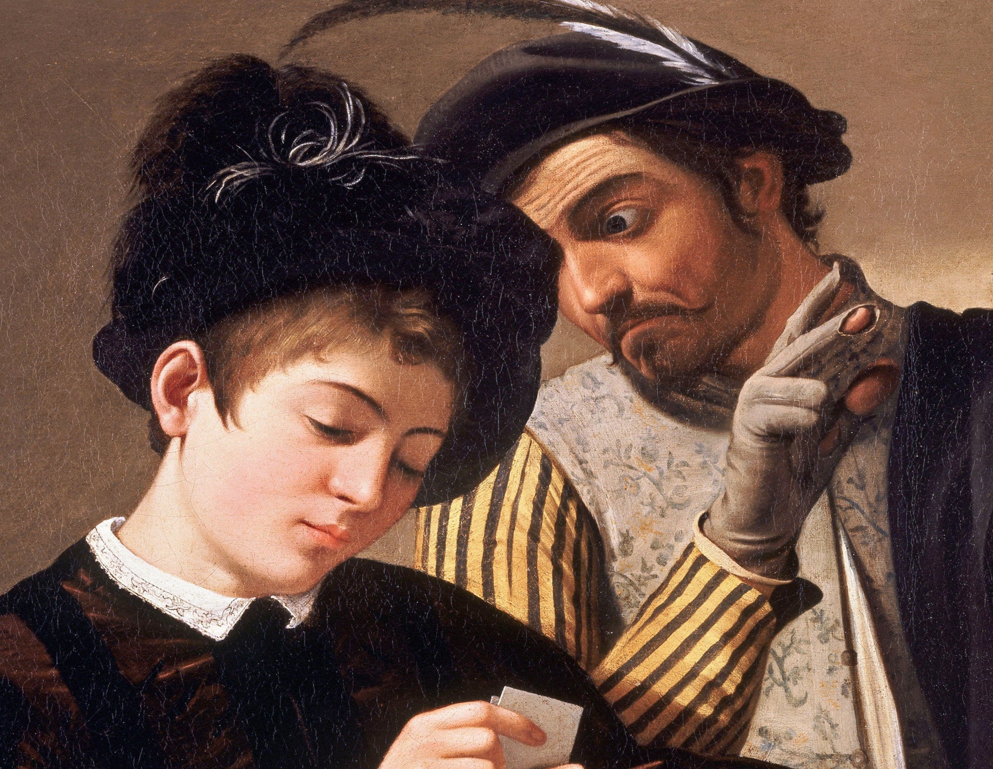 Caravaggio Baroque Fine Art Print, Cardsharps