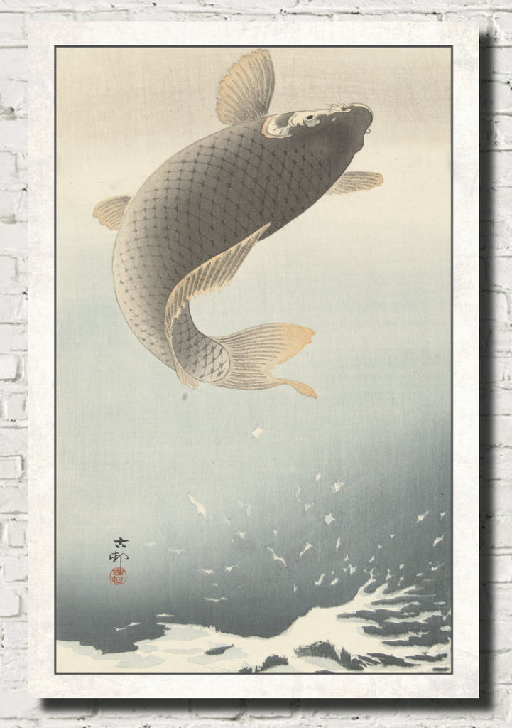 Ohara Koson Japanese Fine Art Print,  Carp